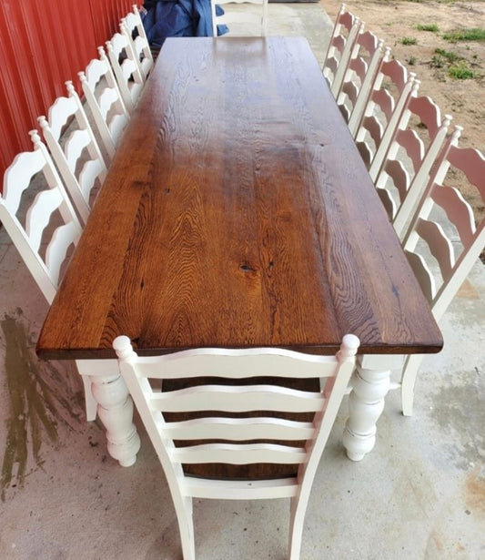 Robin Legs with 6/4 Planed Reclaimed White Oak Top