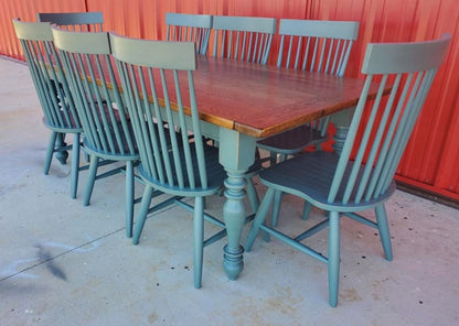 Lafayette Legs with Reclaimed Planed White Oak Top with Bread Boards