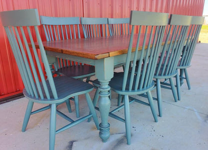 Lafayette Legs with Reclaimed Planed White Oak Top with Bread Boards