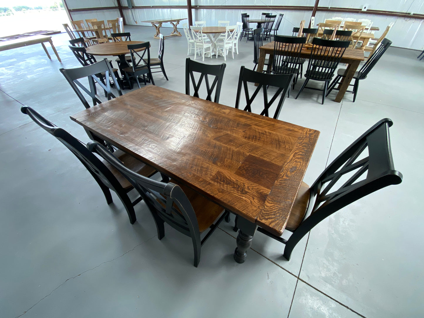 Lafayette Legs with Reclaimed White Oak Breadboard End Top