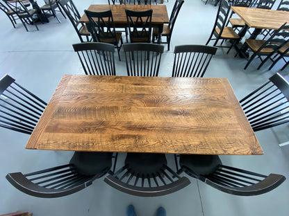 Square Trestle with Reclaimed White Oak Breadboard End Top